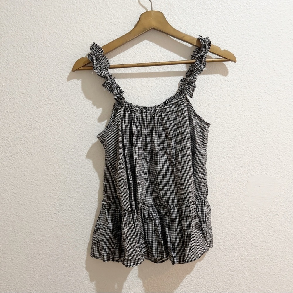Madewell- Gingham Ruffle-Strap Cami Top - 2 - Picture 5 of 8